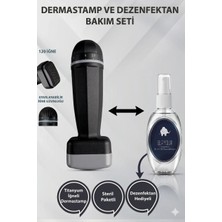 Elamour - Dezenfektan Hediyeli - 120 Titanyum Iğneli Ayarlanabilir Iğne Ölçülü(0.25-2.0mm) -Siyah Dermastamp
