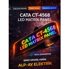 Cata CT-4568 Sticker Screen LED Panel – 96X16 | Rgb | Yazı & Animasyon | Kumandalı | IP65