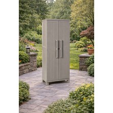 Evinizin Atölyesi 2 Kapılı Plastik Dolap, Bahçe Dolabı, Balkon Dolabı 65X37X173 cm