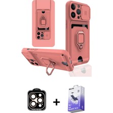 BUTİMAR'S iPhone 14 Pro Max Vadi Form Prime - Siyah Bilvis 5in1 5d Magic Hayalet Cam Ekran Koruyucu + Turuncu Pvd Metal Kamera Lens