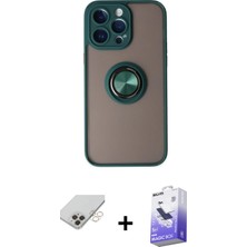 BUTİMAR'S iPhone 14 Pro Max Yörünge Çizgi - Siyah Bilvis 5in1 5d Magic Hayalet Cam Ekran Koruyucu + Gold Band Metal Kamera Lens