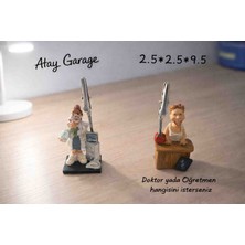 Atay Garage Meslek Temalı Not Tutucu Klips – Doktor & Öğretmen Figürlü Masa Aksesuarı