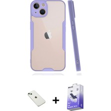 BUTİMAR'S iPhone 14 Atlas Asil Serisi - Siyah Bilvis 5in1 5d Magic Hayalet Cam Ekran Koruyucu + Yeşil Diamond Kamera Lens