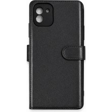 Lvsqvr Newface  Galaxy A03 Core Kılıf Tr S Plus Kapaklı Kılıf - Siyah