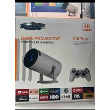 Projeksiyon Cihazı Video Oyun Konsolu Projektör Taşınabilir Ayaklı Çift Kollu 4K Çözünürlüklü