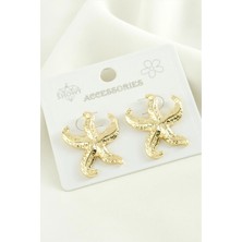 Zero Land Lvsqvr Deniz Yıldızı Tr Metal Küpe-Gümüş Rengi