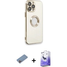 BUTİMAR'S iPhone 13 Pro Max Iz Form Serisi - Siyah Bilvis 5in1 5d Magic Hayalet Cam Ekran Koruyucu + Pembe Shine Kamera Lens Koruma Cam