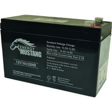 Mustang 12V 7AH Akülü Araba Aküsü Pili 12 Volt 7 Amper Pilsan Uyumlu Standart Özellikler