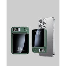 TE Dükkan Buğz Magsafe Powerbank 22.5W Hızlı Şarjlı ve Kompakt Kablosuz Şarj Cihazı - Buğz