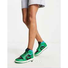 Nike Air Jordan 1 Mid Bred Toe (W) Unisex Spor Ayakkabı