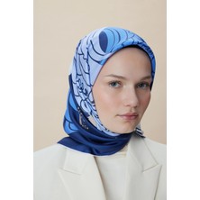 Maisa Safi Tivil Ipek Eşarp 90*90 cm - Lacivert