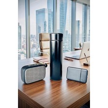 Promopanya Termos-Powerbank 5000MAH -Hoparlör Kutulu Set (Kişiselleştirilebilir ,isim Yazılabilir ,isme Özel, Kişiye Özel)