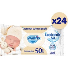 Molfix Izotonik Sulu Yenidoğan Islak Havlu 1200 Yaprak 24×50 Adet Cilt Dostu Temizlik