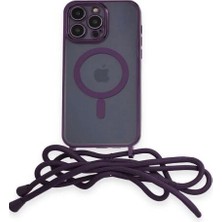 Aykan Iphone 12 Promax Ip Askılı Mor Kılıf