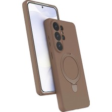 Buğz Samsung Galaxy S26 Ultra Regal Magsafe Standlı Kapak - Çöl Titanyum