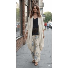 Eren Style Bohomiyan  Italyan Cepli Keten Kaftan & Kap (110.CM)