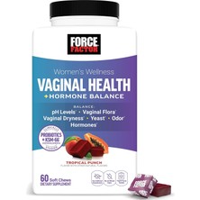 Force Factor Vaginal Health Probiotic Women's Health KSM66 Inositol Hormone Balance 60 Soft Chews