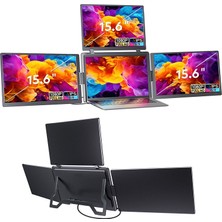 Ultrax 15.6" Üçlü Taşınabilir Monitör Çoklu Ekran Full Hd IPS Notebook Monitör
