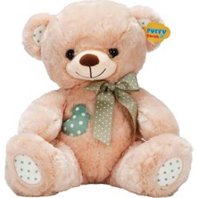  sunman oyuncak peluş ayı oturan kurdeleli / kalpli s01001522 (karışık renk 1 adet)