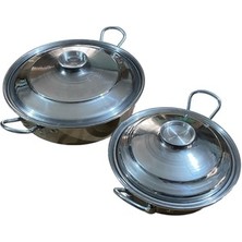 Mobilreyon Alüminyum Kapaklı Kızartma, Pilav, Karnıyarık, Kamp Tavası 24-28 cm 2'li Set