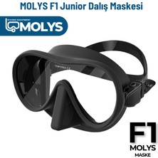 Molys F1 Junıor Profesyonel Dalış Maskesi, Temperli Cam, Likid Silikon