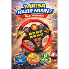 Denapcal Oyuncak Direksiyon Sesli Müzikli Eğitici Oyun Deneyimi ile Minik Sürücülere Hareketli Eğlence