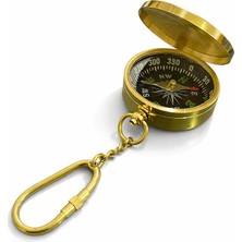 Alvo Store Buğz Pirinç Kaptan Pusulası Tasarım Anahtarlık