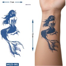 Airbrush Tattoo Deniz Kızı Geçici Dövme Yarı Kalıcı Aylık Yapıştırma Dövme