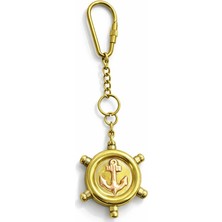 Alvo Store Buğz Pirinç Dümen Anahtarlık - Model 1