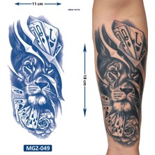 Airbrush Tattoo Aslan Şansı 1 Ay Kalıcı Geçici Dövme Yapıştırma Dövme