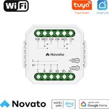 Novato Wifi Çift Kuru Kontak Röle - Ac Dc (Tuya, Smart Life Uyumlu )