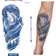 Airbrush Tattoo Uluyan Kurt 1 Ay Kalıcı Geçici Dövme Yapıştırma Dövme