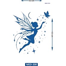 Airbrush Tattoo Peri Kızı 5 cm Minimal Geçici Dövme Yarı Kalıcı Geçici Dövme