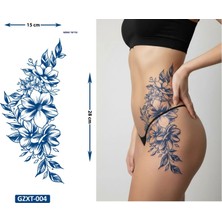 Airbrush Tattoo Çiçekler Büyük Boy Bel Göğüs Sırt Için 1 Ay Kalıcı Geçici Dövme