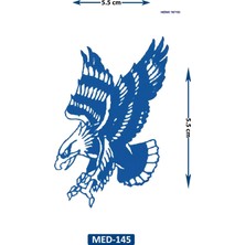 Airbrush Tattoo Kartal 5 cm Minimal Geçici Dövme Yarı Kalıcı Geçici Dövme