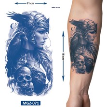 Airbrush Tattoo Savaşçı Kadın 1 Ay Kalıcı Geçici Dövme Yapıştırma Dövme