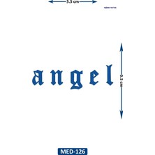 Airbrush Tattoo Angel 5 cm Minimal Geçici Dövme Yarı Kalıcı Geçici Dövme