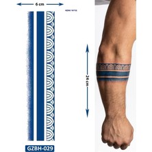 Airbrush Tattoo Düz Şerit Kol ve Ayak Için Şerit Bant Dövmesi Yarı Kalıcı Geçici Dövme