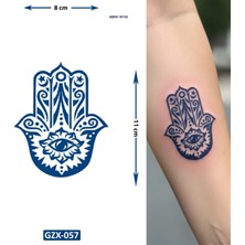 Airbrush Tattoo Fatıma Eli Yarı Kalıcı 1 Aylık Geçici Yapıştırma Dövme