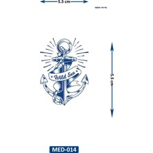 Airbrush Tattoo Çapa 5 cm Minimal Geçici Dövme Yarı Kalıcı Geçici Dövme