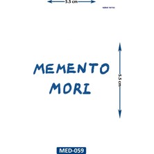 Airbrush Tattoo Momento Mori 5 cm Minimal Geçici Dövme Yarı Kalıcı Geçici Dövme