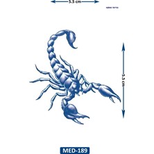 Airbrush Tattoo Zehirli Akrep 5 cm Minimal Geçici Dövme Yarı Kalıcı Geçici Dövme