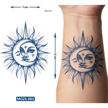 Airbrush Tattoo Ay ve Güneş Geçici Dövme Yarı Kalıcı Aylık Yapıştırma Dövme