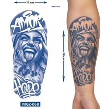 Airbrush Tattoo Çılgın Kız 1 Ay Kalıcı Geçici Dövme Yapıştırma Dövme