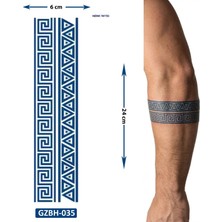 Airbrush Tattoo Geometrik Kol ve Ayak Için Şerit Bant Dövmesi Yarı Kalıcı Geçici Dövme