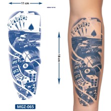 Airbrush Tattoo Şans ve Savaş 1 Ay Kalıcı Geçici Dövme Yapıştırma Dövme