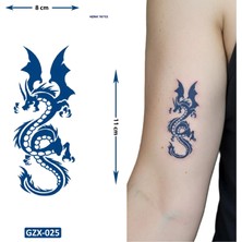 Airbrush Tattoo Kanatlı Ejderha Yarı Kalıcı 1 Aylık Geçici Yapıştırma Dövme