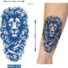 Airbrush Tattoo Süslü Aslan Geçici Dövme Yarı Kalıcı Aylık Yapıştırma Dövme