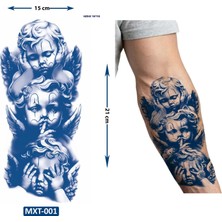 Airbrush Tattoo Melek Çocuk Yarım Kol Bacak Dövmesi 21X15 cm