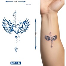 Airbrush Tattoo Kalpli Kanat Yarı Kalıcı 1 Aylık Geçici Dövme